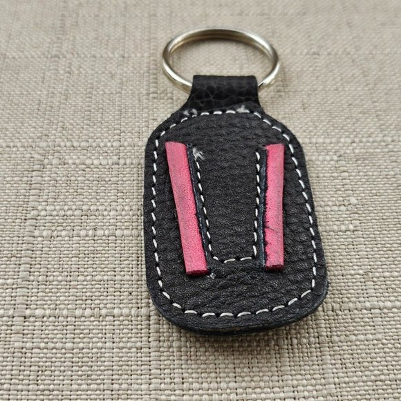 Leather Key Chain Black Genuine Leather Handmade Keys Holder Keys Ring - Picture 5 of 7